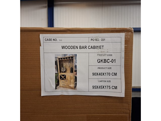 Wijnkast, mangohout - afbeelding 10 van  10