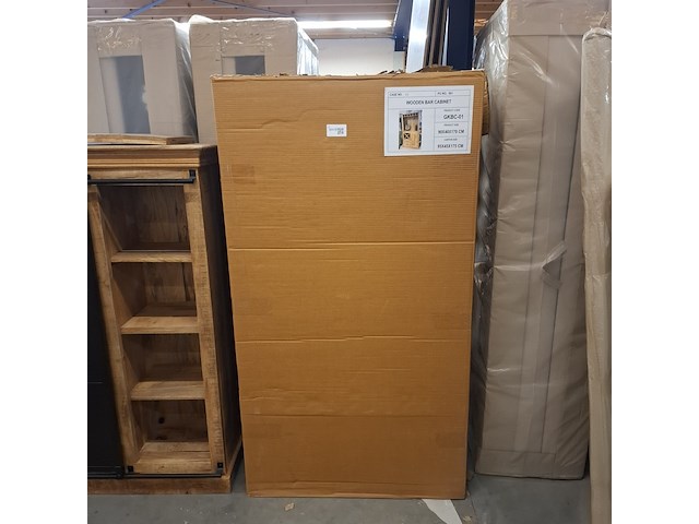 Wijnkast, mangohout - afbeelding 2 van  10