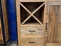 Wijnkast, mangohout - afbeelding 7 van  10