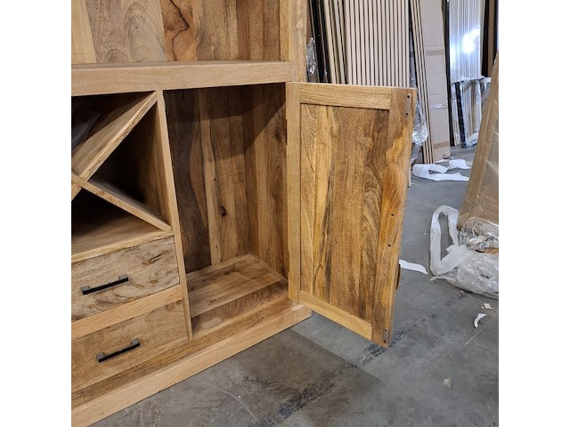 Wijnkast, mangohout - afbeelding 8 van  10