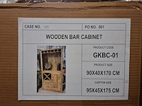 Wijnkast, mangohout - afbeelding 10 van  10