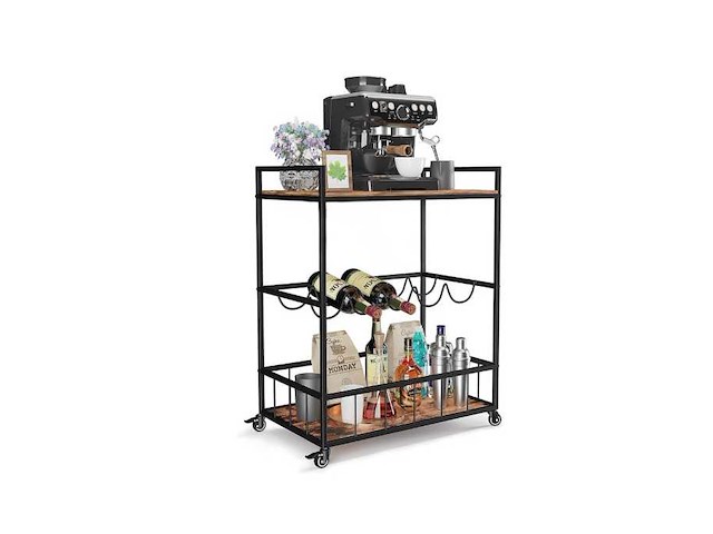 Wijnrek - keukentrolley (2x) - afbeelding 1 van  1