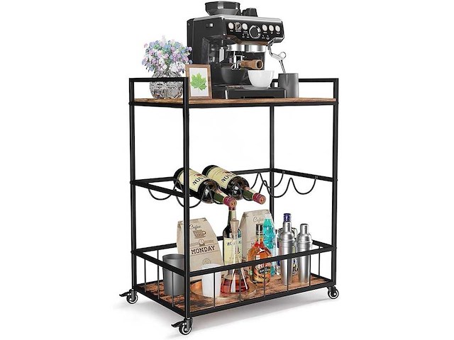 Wijnrek - keukentrolley (4x) - afbeelding 1 van  1
