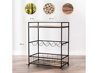 Wijnrek - keukentrolley (4x) - afbeelding 1 van  1