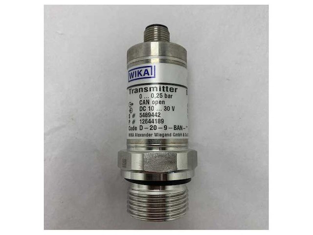 Wika d-20-9 marine pressure transmitter sensor stainless steel 0-0.25 bar canopen interface - afbeelding 3 van  9
