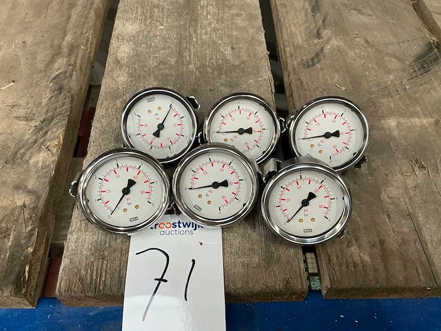 Wika max 6 bar drukmeter (6x) - afbeelding 1 van  2