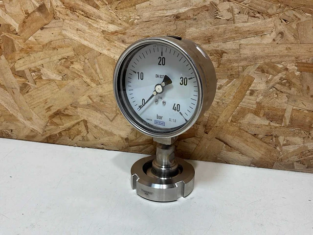 Wika rvs 232.50-100 pc+1302 0-40 manometer - afbeelding 4 van  6