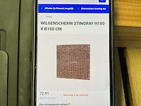 Wilgenteen tuinscherm "stingray" - 180x180 cm (4x) - afbeelding 2 van  9