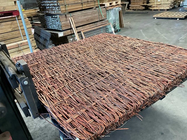 Wilgenteen tuinscherm "stingray" - 180x180 cm (4x) - afbeelding 3 van  9