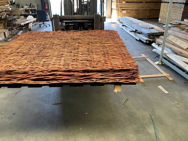 Wilgenteen tuinscherm "stingray" - 180x180 cm (4x) - afbeelding 5 van  9