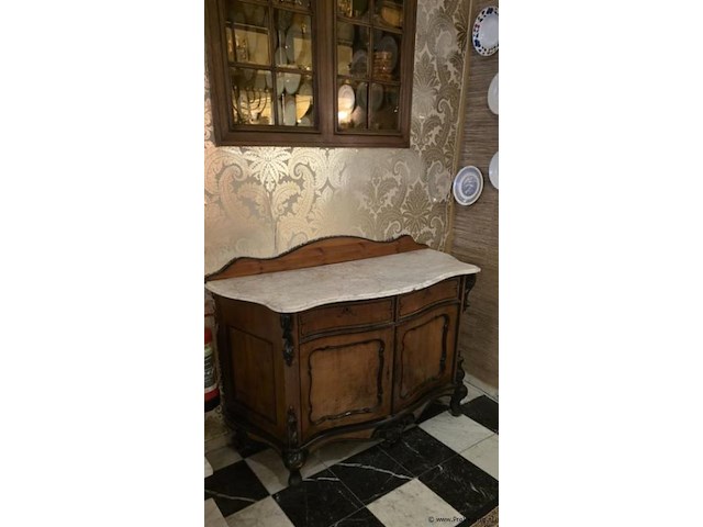 Willem iii mahoniehouten buffetkast, antiek - afbeelding 1 van  2