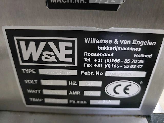 Willemse en van engelen rvs - table top - gelei spuitmachine - afbeelding 8 van  9