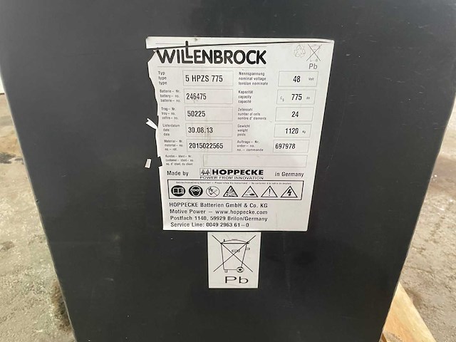 Willen brock - 2013 - 5 hpzs 775 - tractiebatterij 28v - afbeelding 5 van  8