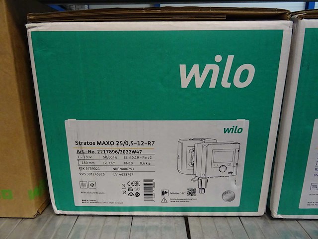 Wilo - stratos maxo 25/0,5-12-r7 - circulatiepomp - afbeelding 2 van  2