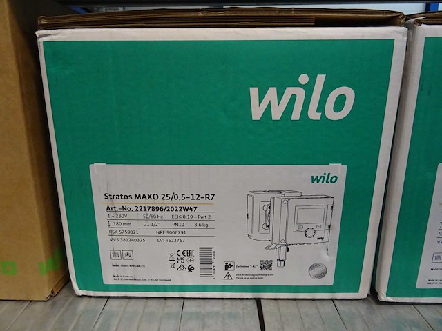 Wilo - stratos maxo 25/0,5-12-r7 - circulatiepomp - afbeelding 2 van  2