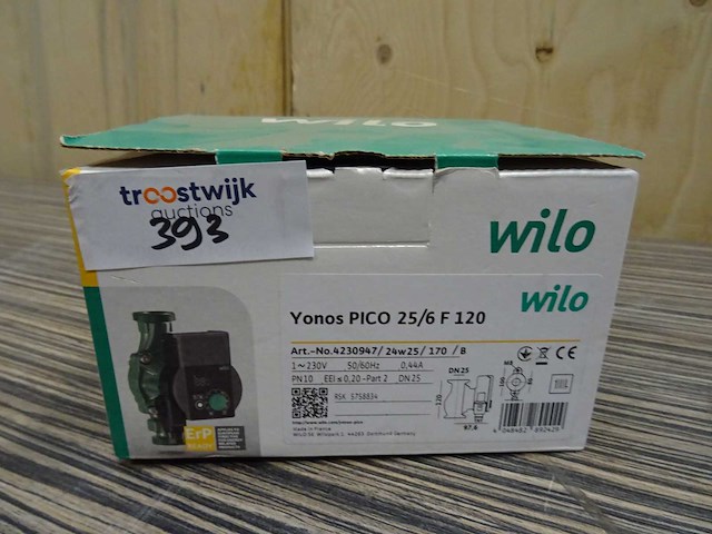 Wilo - yonos pico 25/6 f 120 - circulatiepomp - afbeelding 1 van  1