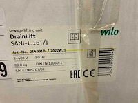Wilo drainlift sani-l.16t/1 vuilwaterpompset - afbeelding 2 van  3