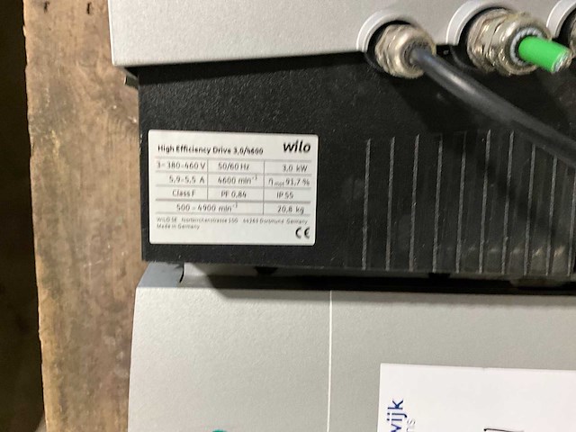 Wilo high efficiency drive 3/4600 inline circulatie pomp - afbeelding 2 van  2