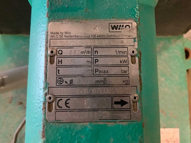 Wilo nl 150/250-30-4-12 centrifugaalpomp - afbeelding 7 van  8