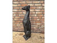 Windhond zittend 77 cm hoog - afbeelding 2 van  2