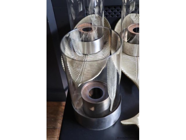 Windlicht op blad - 5 setjes - afbeelding 3 van  5