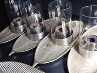 Windlicht op blad - 5 setjes - afbeelding 5 van  5