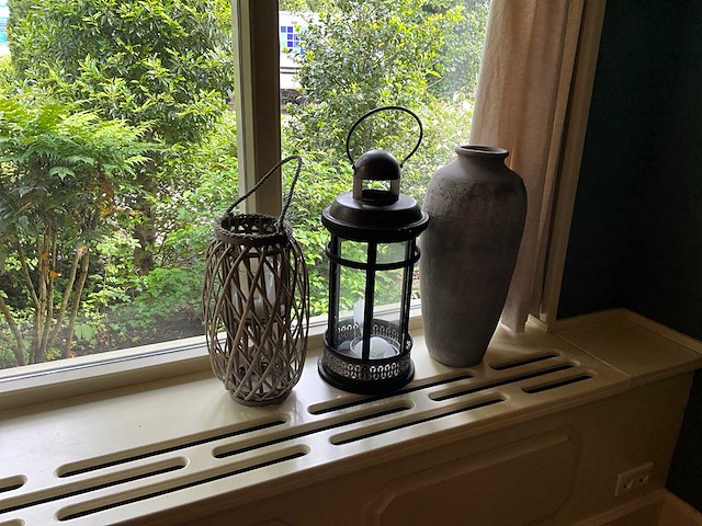 Windlichten en pot (3x) - afbeelding 1 van  3