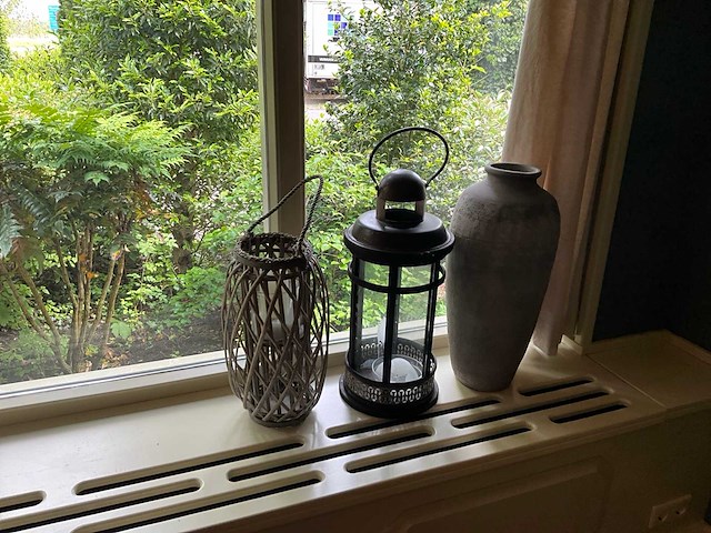 Windlichten en pot (3x) - afbeelding 2 van  3