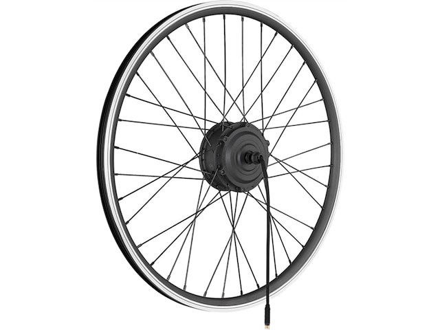 Windmeile e-bike naafmotor voorwiel, gespaakt zwart - afbeelding 1 van  2