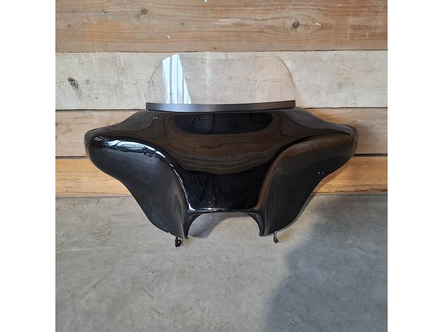 Windscherm harley, batwing, zwart - afbeelding 1 van  6