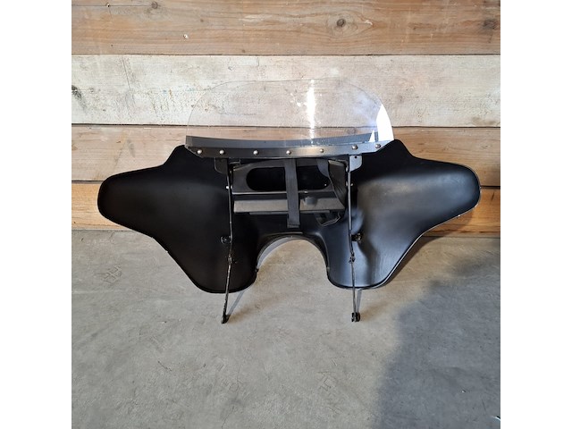 Windscherm harley, batwing, zwart - afbeelding 2 van  6