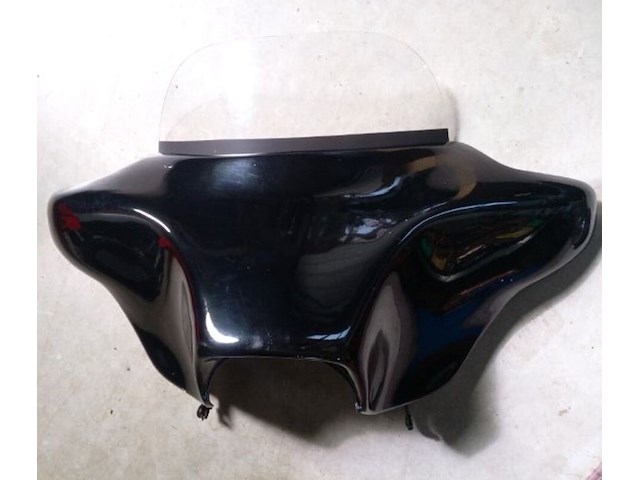 Windscherm harley, batwing, zwart - afbeelding 3 van  6