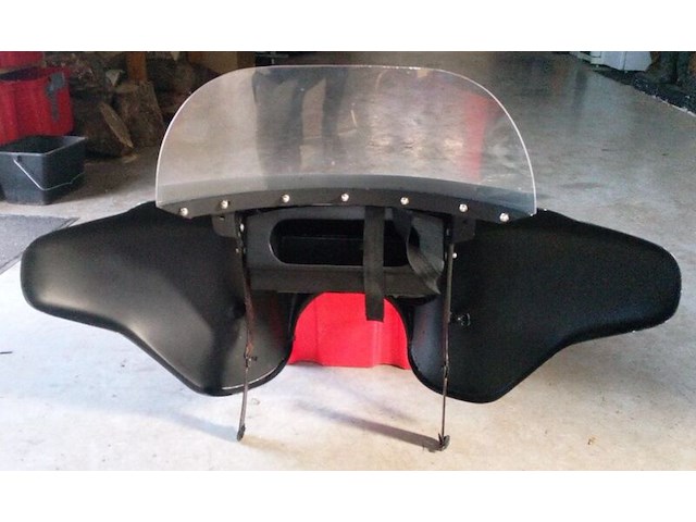 Windscherm harley, batwing, zwart - afbeelding 5 van  6