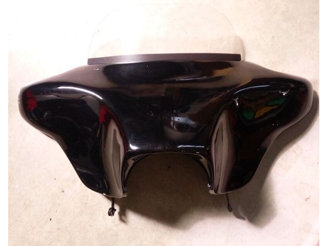 Windscherm harley, batwing, zwart - afbeelding 6 van  6