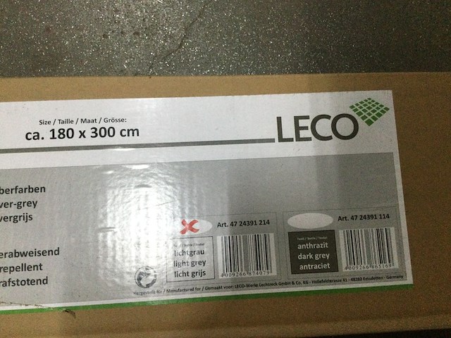 Windscherm oprolbaar, leco, lichtgrijs - afbeelding 4 van  7