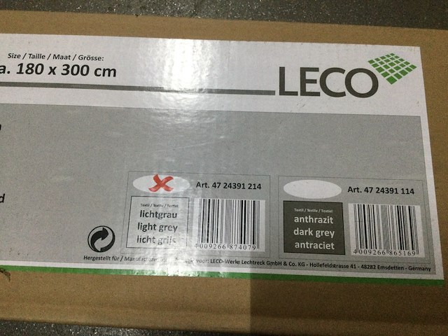 Windscherm oprolbaar, leco, lichtgrijs - afbeelding 5 van  8