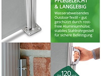 Windscherm oprolbaar, leco, uittrekbaar zijscherm / windscherm voor terras of balkon, lichtgrijs - afbeelding 8 van  8