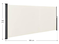 Windscherm / zonnescherm dubai 500 x 180 cm - beige - afbeelding 8 van  8