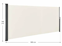 Windscherm / zonnescherm dubai 500 x 180 cm - beige - afbeelding 8 van  8