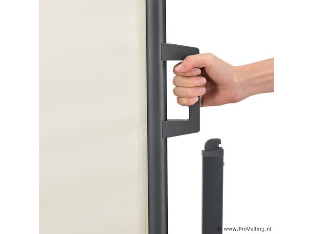 Windscherm / zonnescherm dubai 500 x 200 cm - beige - afbeelding 3 van  8