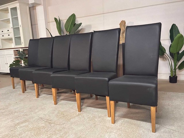 Winslow leren eetkamerstoel (6x) - afbeelding 2 van  6