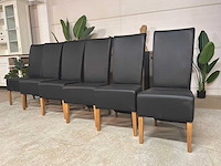 Winslow leren eetkamerstoel (6x) - afbeelding 3 van  6