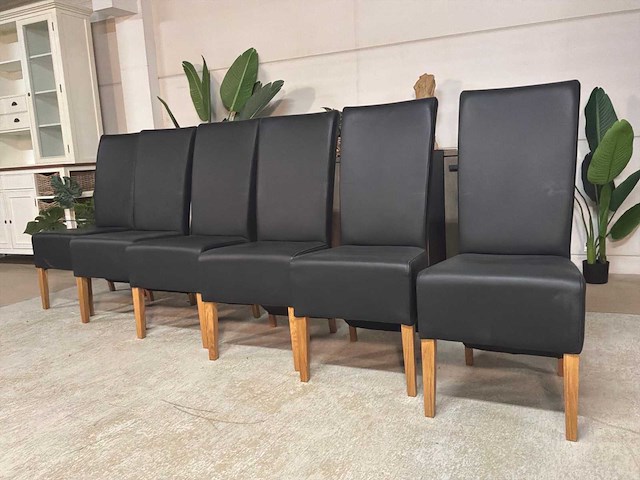 Winslow leren eetkamerstoel (6x) - afbeelding 4 van  6