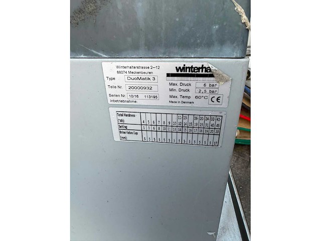 Winterhalter duomatik 3 waterontharder - afbeelding 3 van  3