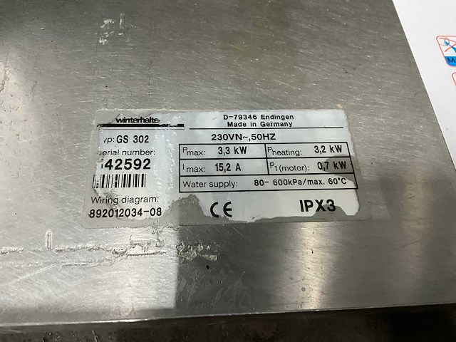 Winterhalter gs 302 vaatwasmachine - afbeelding 9 van  9