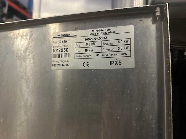 Winterhalter gs 660 korvenvaatwasmachine - afbeelding 2 van  2