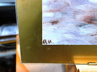 Wintertafereel in passe-partout en achter glas - afbeelding 4 van  5