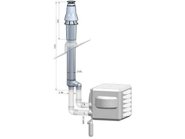 Winterwarm dakdoorvoer concentrisch 130/200 mm tbv hr80-120 - afbeelding 2 van  5