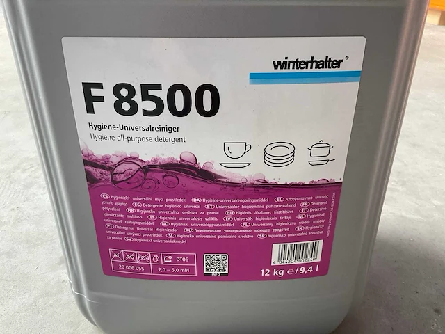 Wintherhalter f 8500 jerrycan á 12kg hygiënisch universeel reinigingsmiddel (5x) - afbeelding 2 van  2