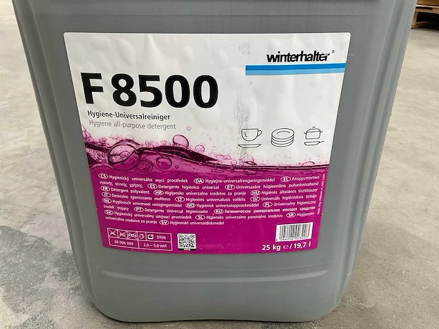 Wintherhalter f 8500 jerrycan á 25kg hygiënisch universeel reinigingsmiddel (8x) - afbeelding 2 van  2